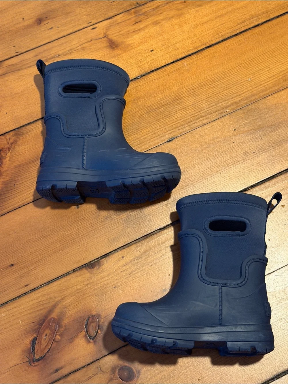 UGG Kids Navy Rubber Rain Boots